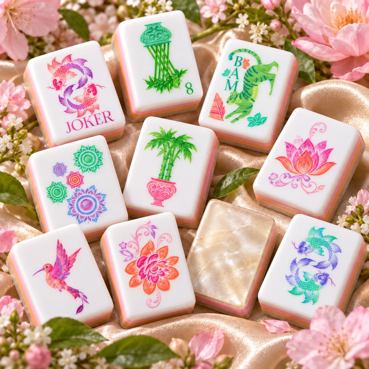 Mahjong tiles set