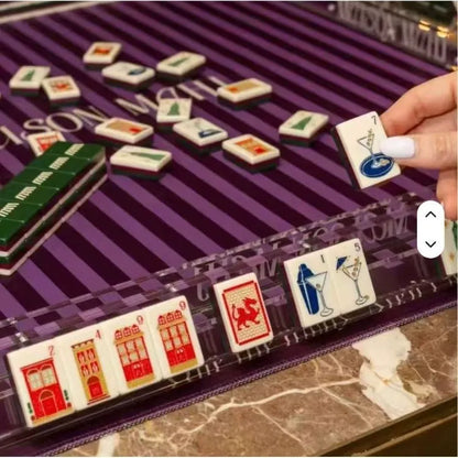 Cocktail City American Mahjong Tiles - Drinks and Landmark Building Motif Set